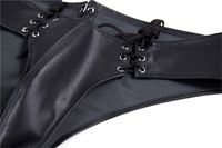 Sous-vêtements érotiques sexy pour hommes en cuir artificiel taille basse String Jock Strap Slip Jockstrap Fesses String Thongs