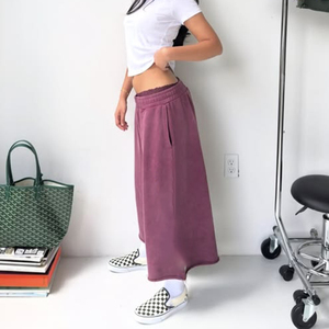 Manufacturer Custom Logo <b>Women</b> Vintage Ripped Soft Wash Oversized 3/4 Long Casual Sweat Sweatpants - Product Image 3