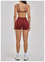 Ensemble de yoga respirant personnalisé, écologique, recyclé, extensible dans les 4 sens, effet seconde peau, 2 couches, comprenant un haut de sport, un soutien-gorge de yoga, un short de gym et un legging