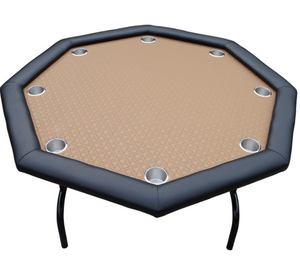 Table de poker octogonale pliable à 8 places de type utilitaire Table de mahjong de jeu de casino à bas prix pour 8 personnes - Product Image 1