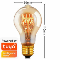 Alexa — ampoule connectée sans fil Tuya, lumière Wifi pour commande par application, couleur RGB LED, E27/E26/B22/A19/A60, 100-130V/220-240V