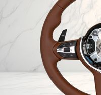 Volant en cuir pour voiture de sport YZ M pour BMW Série E M3 M5 E65 E66 X5 E70 X6 E71 E81 E82 E83 E84 E85 E88 E89 E90 E91 E92 E93