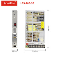 Fuente de Alimentación Conmutada Jiangtek LPS-200-36, 50W 150W 200W 350W 450W, Sin Ventilador, AC DC