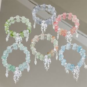 Sweet Butterfly Tassel <b>Bracelet</b> for Women Girls Fashion Fantasy Beaded Elastic <b>Rope</b> Bowknot <b>Bracelet</b> Jewelry Accessories Gifts - Product Image 1