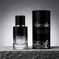 Vente en gros de flacons de parfum en verre cylindrique mat élégants de 30 ml, 50 ml, 100 ml avec gravure personnalisée, boîte d'emballage de luxe