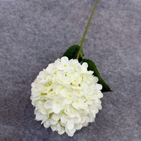 Nouvel Arrivage Bouquet d'Hortensias Simulés en Soie sur Branche Unique pour Décoration Maison, Fête et Mariage