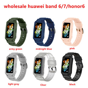 BEEFLYPOWER Vente en gros d'usine Bracelet de montre de sport avec coque de protection intégrée pour <span class=keywords><strong>Huawei</strong></span> Band 7 6/<span class=keywords><strong>Huawei</strong></span> Honor Band 6 - Product Image 3