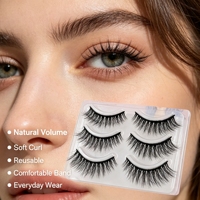 Faux cils doux et légers. pour les styles de maquillage européens et américains. Peut être personnalisé