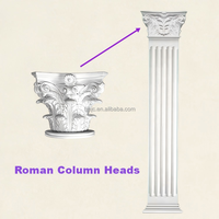 Capitale de colonne romaine en polystyrène expansé (PSE) ignifuge, imperméable, légère, décorative et personnalisée pour l'architecture de villas européennes