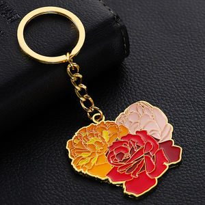 Llavero personalizado <span class=keywords><strong>de</strong></span> fábrica, llavero bonito <span class=keywords><strong>de</strong></span> dibujos animados, llavero 2d 3D dorado, plateado, flor, seta, cereza, llaveros con logotipo - Product Image 5