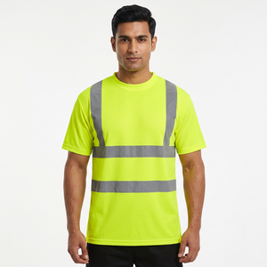 100% Polyester Hi Vis Polo T-shirts Reflective Safety Security Work Construction Shirts - Product Image 1