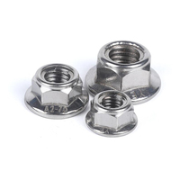 M6 M8 M10 M12 Acier inoxydable SS 304 316 316L Écrou hexagonal dentelé avec bride DIN6923