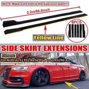 Faldones Laterales Universales de 2.2m para Coches, Extensiones de Labio Divisor para AUDI A3 A4 A5 A6 A7 A8 Q3 Q5 Q7 RS5 RS6 RS7 S3 S4 TT - Product Image 1