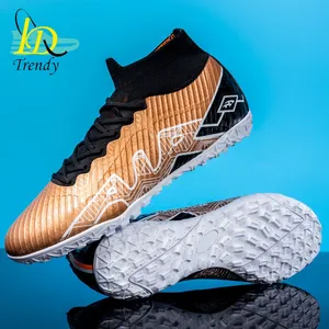 Custom דשא חיצוני Futsal נעליים גבוהה קרסול כדורגל מגפי סוליות כדורגל לגברים