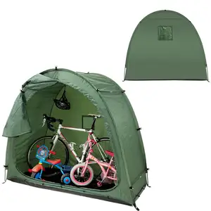 Tenda Penyimpanan Rapi Sepeda, Penutup Naungan Gudang Taman dengan Jendela Bersepeda