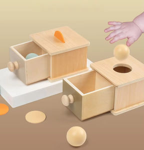 Jouet éducatif <span class=keywords><strong>Montessori</strong></span> en bois écologique et non toxique pour bébés, boîte à billes avec cible, couleurs personnalisables, pour jouer avec des pièces <span class=keywords><strong>de</strong></span> monnaie - Product Image 4