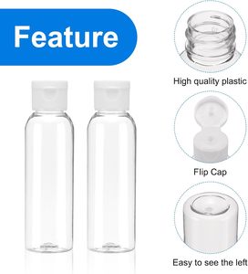 Botellas de Plástico Vacías para Viaje de 30ml 50ml 60ml 100ml 200ml, Botellas Rígidas de PET para Crema o Loción, Botellas para el Cuidado de la Piel para Set de Artículos de Tocador de Hotel - Product Image 4