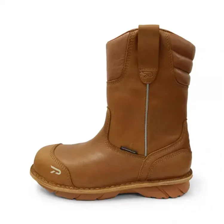 Sepatu Safety bot kulit sapi multifungsi, sepatu Safety praktis tahan air Anti Slip SF2204