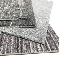 Dalles de Moquette Commerciales en PVC à Fibres PP 50x50 pour Bureau, Auto-Adhésives