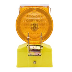 ไฟเตือนจราจรพลังงานแสงอาทิตย์ สีเหลือง ไฟกระพริบสำหรับกรวยจราจร - Product Image 1