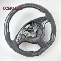 Volant en fibre de carbone de haute qualité pour BMW M3 E46 E39 E53 330ci 325i Volant de voiture personnalisé en cuir fabriqué à la main
