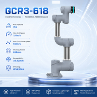 Bras de robot industriel compact GCR3-618, 6 axes, charge utile de 3 kg, portée de 618 mm, IP54/IP65, pour la manutention des matériaux, déploiement rapide