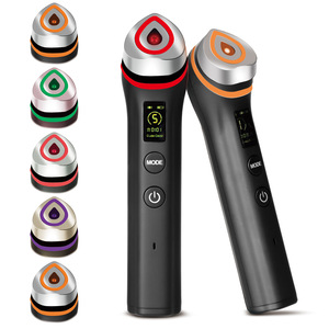 Dispositivo de Belleza Facial de Electroporación Portátil, Lifting Facial <span class=keywords><strong>ESM</strong></span>, Microcorriente, Luz de Cinco Colores, Tecnología sin Agujas, Resistente al Agua, Enchufe Europeo - Product Image 1