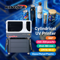 Imprimante UV rotative automatique Kingjet 360° pour cylindres, imprimante à jet d'encre intelligente pour bouteilles, pour les entreprises de production