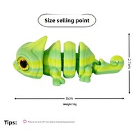 FUSEJOY Grenzüberschreitender 3D-gedruckter niedlicher kleiner Eidechsen-Anhänger mit lebensechten Augen, Gelenkkörper, Umhängetaschen-Charm, Spielzeug-Ornament, Schlüsselanhänger