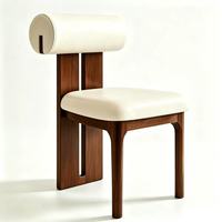 Chaise de salle à manger, chaise de restaurant en bois massif durable, chaise de bar avec dossier, chaise de café