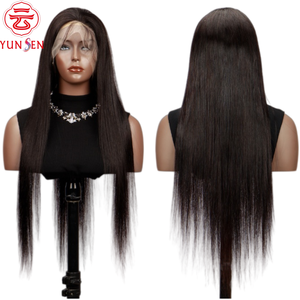 Cheveux humains vierges à 100 %, perruque Lace Front 13x6, lisses Yaki pour femmes - Product Image 5