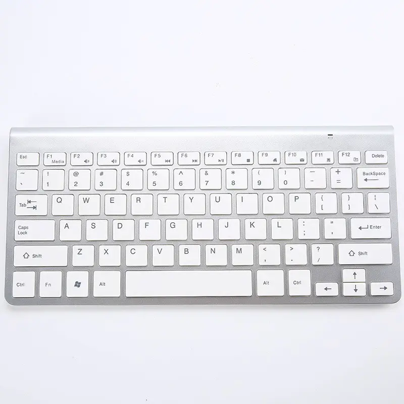 78 keys White Clear Programmable computer Gaming Keyboards BT 2.4GHZ