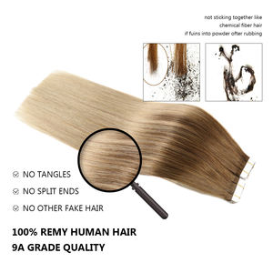 Alta qualità estensioni dei <span class=keywords><strong>capelli</strong></span> <span class=keywords><strong>100</strong></span>% reale Remy dritto europeo <span class=keywords><strong>capelli</strong></span> umani Ombre nastro in estensione dei <span class=keywords><strong>capelli</strong></span> - Product Image 6