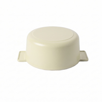 Cocotte en fonte émaillée légère avec couvercle pour cuisinières à gaz et à induction, facile à nettoyer, pour usage domestique