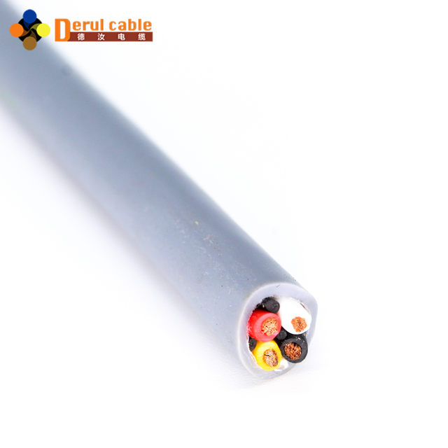 Derul Custom Shielded PUR Low Voltage Drag Chain Cable Tinned/Pure Copper Conductor for Automation Industry Oil Resistant
