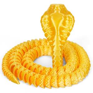 Internet celebrità stile divertente giocattolo stampato in 3D giunte senza serpenti re <span class=keywords><strong>Cobra</strong></span> animali Swing dinosauri hanno fatto materiale plastico congelato - Product Image 1