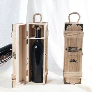 Wein Versand box Holz Hartfaser platte Wein Aufbewahrung sbox Einzel Wein verpackung Geschenk