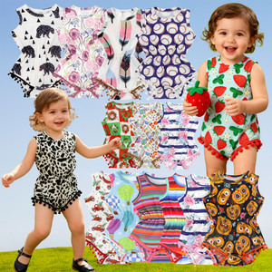 Vêtements pour bébé fille nouveau-né Yiwu Yiyuan, barboteuse à bulles sans manches pour bébé, barboteuse d'été pour bébé de 0 à 3 ans - Product Image 1