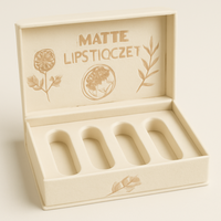 Boîte de rangement pour rouge à lèvres personnalisée, emballage cosmétique en carton rigide, coffret cadeau, imprimé floral