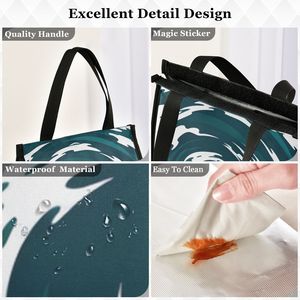 Sac à lunch isotherme personnalisé imprimé, sac isotherme à motif spiralé, sac de transport alimentaire réutilisable pour les repas quotidiens - Product Image 2