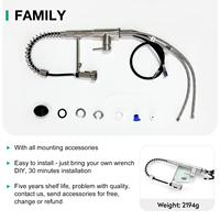 Robinet de cuisine moderne en acier inoxydable brossé de haute qualité, à poignée unique et douchette extractible pour eau potable