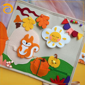 Nouveauté en gros préscolaire fait à <span class=keywords><strong>la</strong></span> main activité Montessori bébé mon premier livre enfants éducatif calme feutre tissu occupé livre - Product Image 1