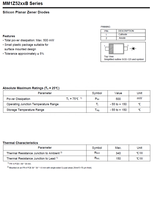 Diodo Zener MM1Z5250B 19-21V +/-5% de Tolerancia, SOD-123, 0.5W, 0.9V Voltaje de Entrada Máximo, 100% Original y con Código de Lote Rastreable