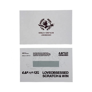 Cartes à gratter personnalisées pour révélation de <span class=keywords><strong>prix</strong></span>, cartes à gratter promotionnelles avec logo personnalisé, cartes à gratter pour gagner des réductions pour la publicité d'entreprise - Product Image 3