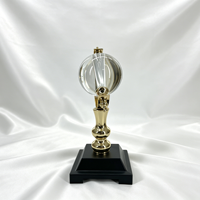 Trofeo de Globo de Cristal con Logotipo Personalizado, Base de Madera, Decoración de Escritorio Conmemorativa Empresarial, Regalo