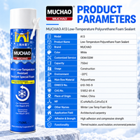 Scellant en mousse de polyuréthane à basse température MUCHAO A13 750 ml, résistant aux fissures, pour travaux d'étanchéité dans les zones froides