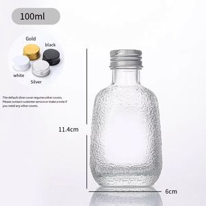 Garrafa de Vidro Vazia Pequena de 200ml para Vinho Caseiro com Padrão Glacial Verde e Tampa Rosqueada - Product Image 6