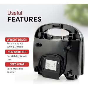 Automatic Detachable Non-stick Coating Mini Waffle Maker 750W 6-in-1 <b>Toaster</b> Sandwich Maker Grill with Waffle Plates - Product Image 2