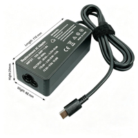 Adaptateur de chargeur d'alimentation pour ordinateur portable USB Type-C 65W 20V 3.25A compatible avec Lenovo ThinkPad Yoga, alimentation de remplacement pour ordinateur portable