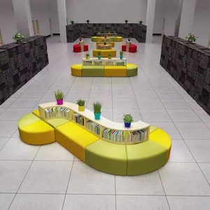 Canapé combiné de forme spéciale pour bibliothèque scolaire, bureau, espace de repos, bibliothèque communautaire, salle de lecture, salle d'attente d'hôpital - Product Image 4